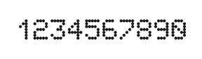 5×7数字点阵字体 ddN57AA0431