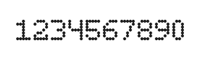 5×7数字点阵字体 ddN57AA0432