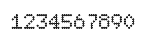 5×7数字点阵字体 ddN57AA0435