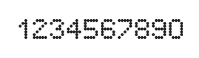5×7数字点阵字体 ddN57AA0436