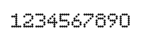 5×7数字点阵字体 ddN57AA0438
