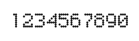 5×7数字点阵字体 ddN57AA0445