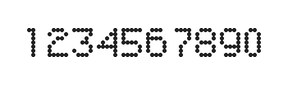 5×7数字点阵字体 ddN57AA0449