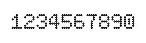 5×7数字点阵字体 ddN57AA0450