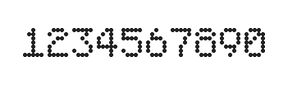 5×7数字点阵字体 ddN57AA0452