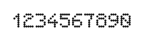 5×7数字点阵字体 ddN57AA0461