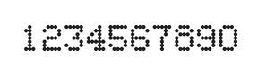 5×7数字点阵字体 ddN57AA0462