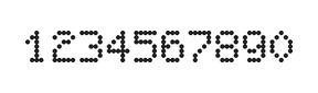 5×7数字点阵字体 ddN57AA0464