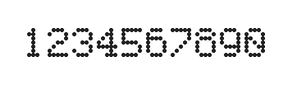 5×7数字点阵字体 ddN57AA0472