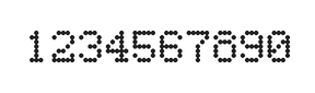 5×7数字点阵字体 ddN57AA0475