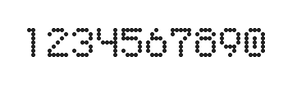 5×7数字点阵字体 ddN57AA0476