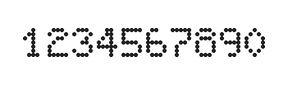 5×7数字点阵字体 ddN57AA0477