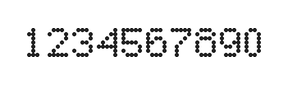 5×7数字点阵字体 ddN57AA0485
