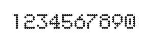 5×7数字点阵字体 ddN57AA0486