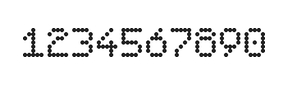 5×7数字点阵字体 ddN57AA0489