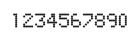 5×7数字点阵字体 ddN57AA0494