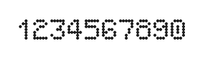 5×7数字点阵字体 ddN57AA0496