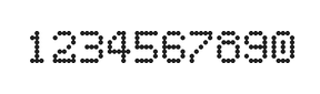 5×7数字点阵字体 ddN57AA0497
