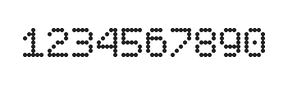 5×7数字点阵字体 ddN57AA0498