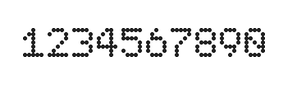 5×7数字点阵字体 ddN57AA0504