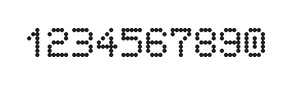 5×7数字点阵字体 ddN57AA0507