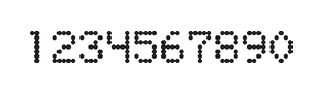 5×7数字点阵字体 ddN57AA0509