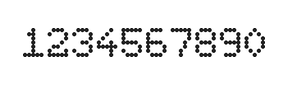 5×7数字点阵字体 ddN57AA0510