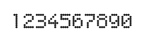5×7数字点阵字体 ddN57AA0513