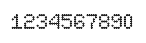 5×7数字点阵字体 ddN57AA0515