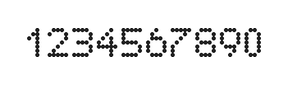 5×7数字点阵字体 ddN57AA0518