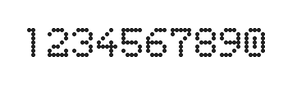 5×7数字点阵字体 ddN57AA0522