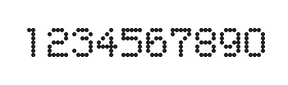 5×7数字点阵字体 ddN57AA0523
