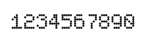 5×7数字点阵字体 ddN57AA0524