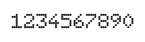 5×7数字点阵字体 ddN57AA0525
