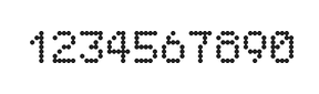 5×7数字点阵字体 ddN57AA0530