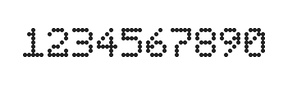 5×7数字点阵字体 ddN57AA0536