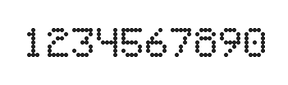5×7数字点阵字体 ddN57AA0541