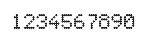 5×7数字点阵字体 ddN57AA0543