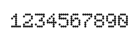 5×7数字点阵字体 ddN57AA0545
