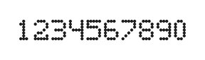 5×7数字点阵字体 ddN57AA0549