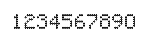 5×7数字点阵字体 ddN57AA0550