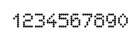 5×7数字点阵字体 ddN57AA0553