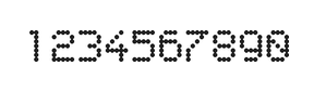 5×7数字点阵字体 ddN57AA0554