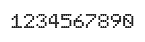 5×7数字点阵字体 ddN57AA0555
