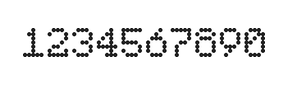 5×7数字点阵字体 ddN57AA0559