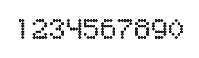 5×7数字点阵字体 ddN57AA0562
