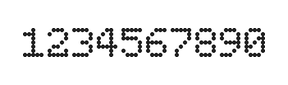 5×7数字点阵字体 ddN57AA0564