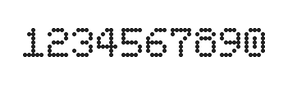 5×7数字点阵字体 ddN57AA0566