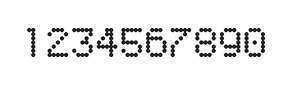 5×7数字点阵字体 ddN57AA0568