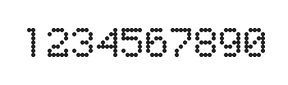 5×7数字点阵字体 ddN57AA0571
